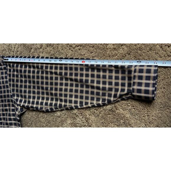 Men's Burberry XL Black Gold Check Classic Dress Shirt Long Sleeve USA Early 00s - Picture 9 of 11